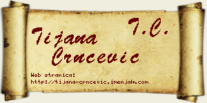 Tijana Crnčević vizit kartica